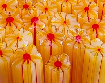 COE 90 Murrini Flower Murrini: Shazam! - 1 oz Cane/Sticks