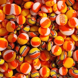 coe 96 Glass Dots: Halloween - 1 oz Murrini, Murrine, Millefiori, Vitrigraph Cane, Glass balls - MINZABELLA MURRINI by Glassworks Northwest
