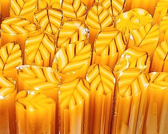 COE 90 Murrini Leaf: Butterscotch - 1 oz Cane/Sticks