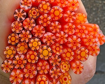 COE 90 Murrini Flower: Laugh More - 1 oz Cane/Sticks