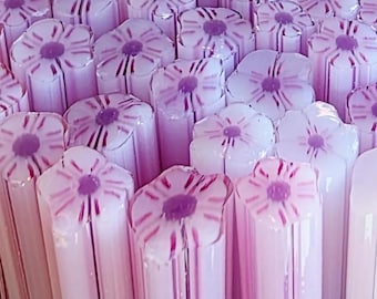 COE 90 Murrini Flower: Honeymoon - 1 oz Cane/Sticks