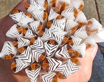 COE 90 Murrini Tree: White Christmas - 1 oz Cane/Sticks