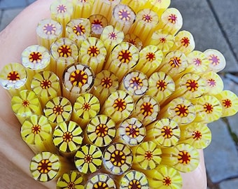 coe 96 Flower: Chipper - 1 oz Murrini, Murrine, Millefiori, Vitrigraph Cane - MINZABELLA MURRINI by Glassworks Northwest