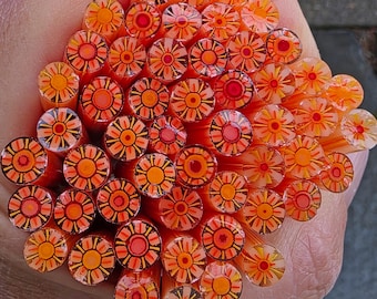 COE 96 Murrini Flower: Spirited - 1 oz Cane/Sticks