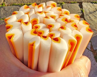 coe 90 Flower Petal: Magical - 1 oz Murrini Murrine Millefiori Vitrigraph Cane - MINZABELLA MURRINI by Glassworks Northwest