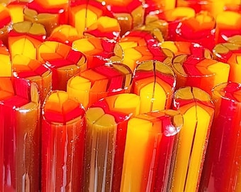 COE 90 Leaf Murrini: Fall-elujah! - 1 oz Cane/Sticks