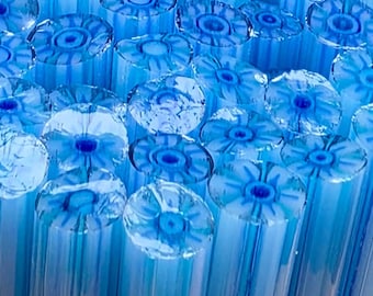 COE 96 Murrini Flower: Imagine - 1 oz Cane/Sticks