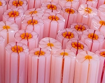 COE 90 Murrini Flower: Passion for Pink - 1 oz Cane/Sticks