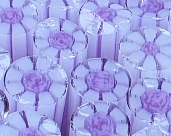NEW COE 90 Murrini Flower: Soft Lavender - 1 oz Cane/Sticks