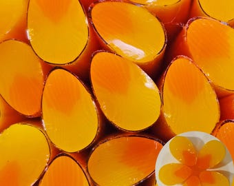 COE 96 Handmade Flower Petal Murrini "Grow for It" | 1 oz Cane | Oceanside Compatible Fusible Glass for Fusing, Jewelry, Mosaics