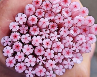 COE 90 Murrini Flower: Cherry Blossom - 1 oz Cane/Sticks