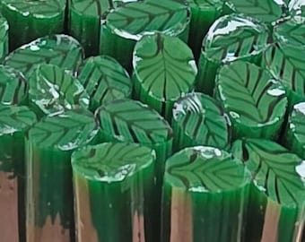 NEW COE 96 Murrini Leaf: Dark Green - 1 oz Cane/Sticks