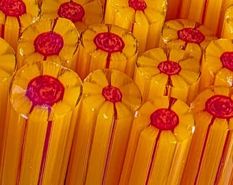 NEW COE 96 Murrini Flower: Cha Cha Cha - 1 oz Cane/Sticks