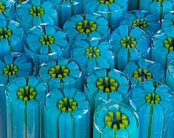 COE 96 Murrini Flower: Magic Happens - 1 oz Cane/Sticks