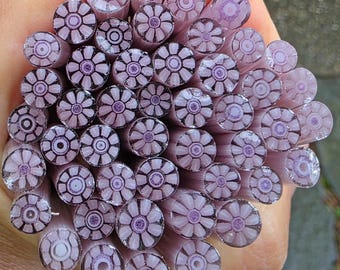 COE 90 Murrini Flower: Smile More - 1 oz Cane/Sticks