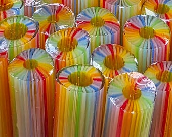 COE 96 Murrini Flower: It's a Party - 1 oz Cane/Sticks