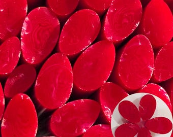 NEW COE 96 Murrini Flower Petal: Red - 1 oz  Cane/Sticks - Opaque Red
