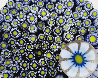 COE90 Flower: Heaven - 1 oz Murrini Murrine Millefiori Vitrigraph Cane - MINZABELLA MURRINI by Glassworks Northwest