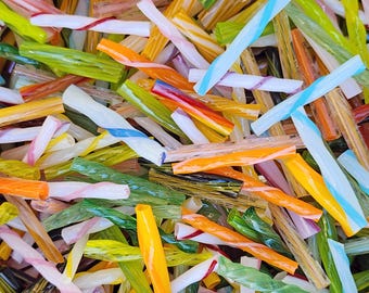 coe 90 One Pound of Assorted TWISTS Vitrigraph Murrini Scrap Glass