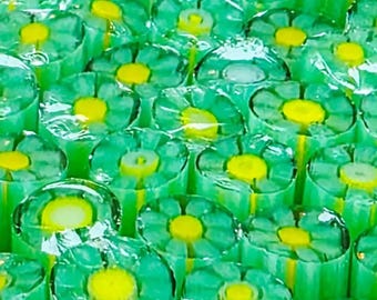 COE 96 Murrini Flower: Winner - 1 oz Cane/Sticks