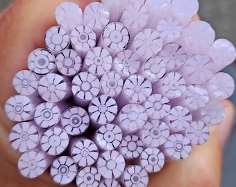 coe 96 Flower: Ballet Pink - 1 oz Murrini Murrine Millefiori Vitrigraph Cane - MINZABELLA MURRINI by Glassworks Northwest