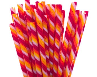 COE 96 Handmade Glass Cane Twists "Pretty Pretty Pretty" | 3-Piece 6" Thick Decorative Rods | Oceanside Compatible | Kristi's Twisties