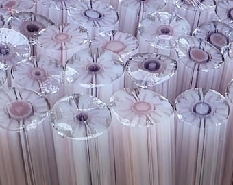 COE 96 Murrini Flower: True Friend - 1 oz Cane/Sticks