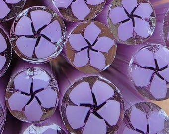 NEW COE 90 Murrini Flower: Purple Goddess - 1 oz Cane/Sticks