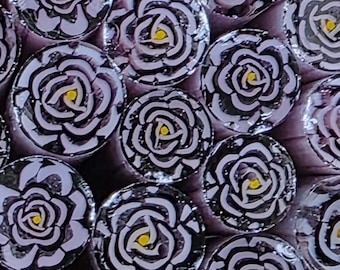 NEW COE 96 Murrini Flower: Roses are Purple - 1 oz Cane/Sticks