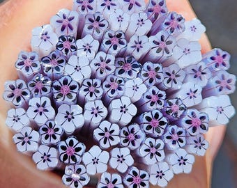 coe 96 Flower: Grape Goodness - 1 oz Murrini, Murrine, Millefiori, Vitrigraph Cane - MINZABELLA MURRINI by Glassworks Northwest