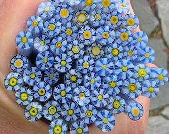 COE 90 Murrini Flower: Focus on the Good - 1 oz Cane/Sticks