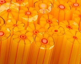 COE 90 Murrini Flower: Little Cheerful - 1 oz Cane/Sticks