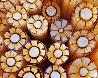 COE 90 Murrini Flower: Coconut Macaroons - 1 oz Cane/Sticks