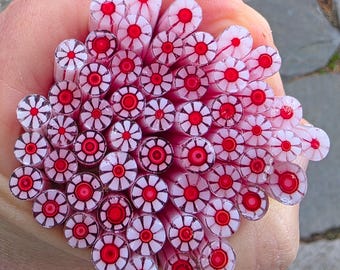 COE 90 Murrini Flower Murrini: Lovin' It - 1 oz Cane/Sticks