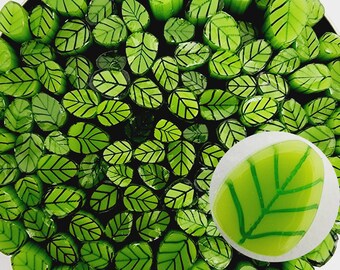 COE96 Leaf: Happy Green - 1 oz Murrini Murrine Millefiori Vitrigraph Cane- MINZABELLA MURRINI by Glassworks Northwest
