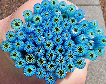 coe 90 Flower: Your Best Life - 1 oz Murrini Murrine Millefiori Vitrigraph Cane - MINZABELLA MURRINI by Glassworks Northwest