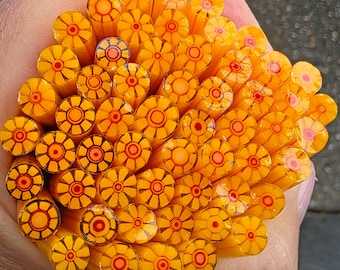 COE 90 Murrini Flower: Little Cheerful - 1 oz Cane/Sticks