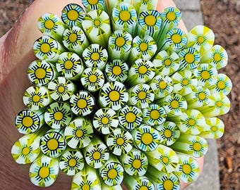 coe 90 Flower: Crazy Good - 1 oz Murrini Murrine Millefiori Vitrigraph Cane - MINZABELLA MURRINI by Glassworks Northwest