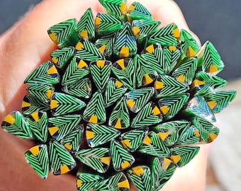 coe 90 Tree: Spruced Up - 1 oz Murrini Murrine Millefiori Vitrigraph Cane- MINZABELLA MURRINI by Glassworks Northwest