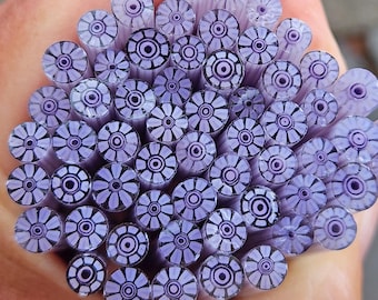 coe 96 Flower: Play Date - 1 oz Murrini Murrine Millefiori Vitrigraph Cane - MINZABELLA MURRINI by Glassworks Northwest