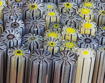 COE 96 Murrini Flower: Bumble - 1 oz Cane/Sticks