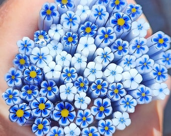 coe 90 Flower: Wild Blueberries - 1 oz Murrini Murrine Millefiori Vitrigraph Cane- MINZABELLA MURRINI by Glassworks Northwest