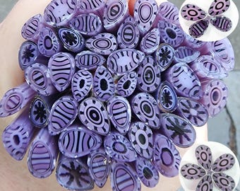 coe 96 Extra-Fancy Murrini: Lilac-a-licious - 1 oz Murrini Murrine Millefiori Vitrigraph Cane- MINZABELLA MURRINI by Glassworks Northwest