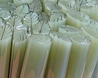 COE 96 Murrini Leaf: Celadon - 1 oz Cane/Sticks