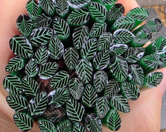 COE 96 Murrini Leaf: Rated Pea-G - 1 oz Cane/Sticks