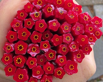 COE 96 Murrini Flower: Treasure Love - 1 oz Cane/Sticks