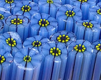 COE 90 Murrini Flower: Best Ever - 1 oz Cane/Sticks