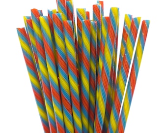 COE 96 Handmade Glass Cane Twists "Artsy" | 3-Piece 6" Thick Decorative Rods | Oceanside Compatible | Kristi's Twisties