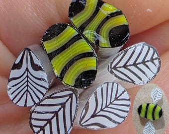 COE 96 Murrini Bee Set: Bee-Atrix - 1 oz Cane/Sticks