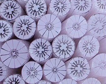 COE 96  Murrini Flower: Delicate Pink - 1 oz Cane/Sticks